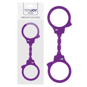 ToyJoy Stretchy Fun Cuffs pružné erotické putá Purple