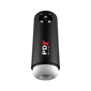 PDX Elite Moto Milker - pulzujúci-vibrujúci masturbátor (čierny)
