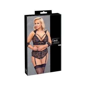 Cottelli Bondage Plus Size - čipkovaná podprsenka (čierna)