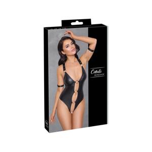 Cottelli Bondage - Lesklé, Krúžkové, Otvorené Body (Čierne)