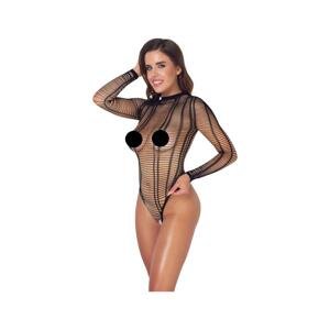 Cottelli - pruhovaný otvorený body (čierny) - S-L