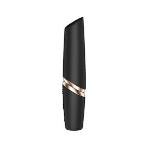 Satisfyer Perfect Kiss - rúžový vibrátor (čierny)