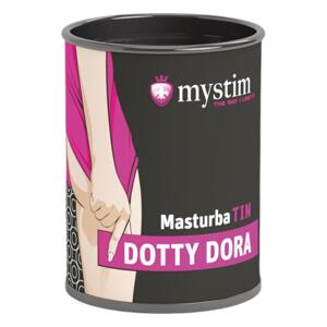 Mystim Dotty Dora - bodkovaný masturbátor (biely)