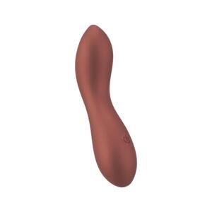 Smile - pružný mini G-bod vibrátor (bronz)