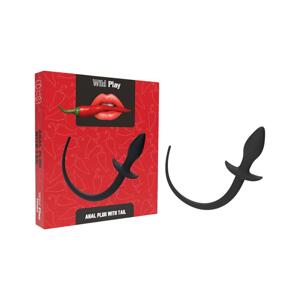 Divoká hra - análne dildo s chvostom (čierne)