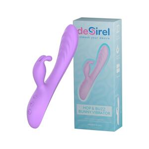 Hop & Buzz Zajačik - vibrátor s uškami a dráždením klitorisu (ružový)