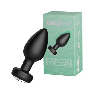 Desirel Easy Obsidian - nabíjateľný anál vibrátor (čierny)
