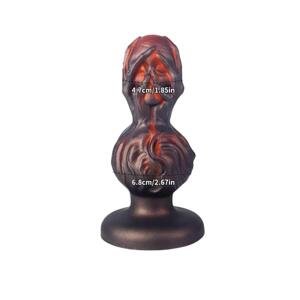 OgazR - guľový anál dildo - 10,5 cm (červená-čierna)