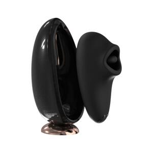 Sex HD Mirror - zahrievací lízací vibrátor (čierny)
