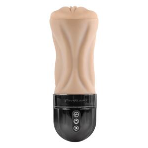 Zero Tolerance Tight Lipped - nasávacia vibračná umelá vagína (prírodná)