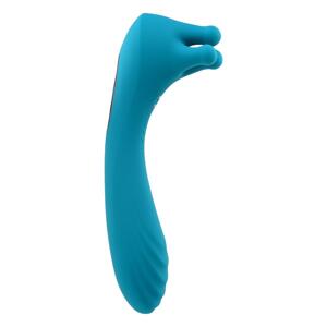 Evolved Heads or Tails - Rechargeable Double-Ended Vibrator (Blue)