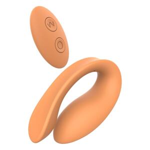 Glam - akumulátorový párový vibrátor (oranžový)