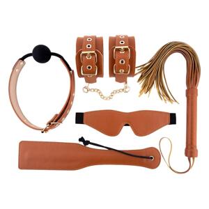 Blaze Elite - BDSM sada - 5-dielna (koňaková)