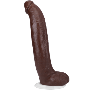Brickzilla - Realistické ULTRASKYN dildo - 13 / 33 cm - čokoládová