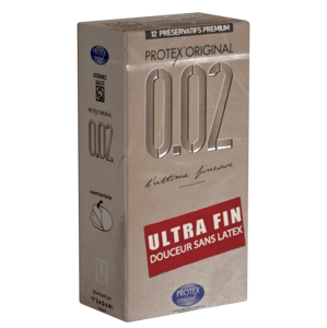 Protex Single: Original 0.02 Ultime Finesse, 12 latex free condoms