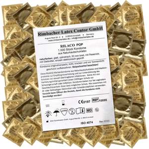 Rilaco Bulk-Pack: Pop (Nature), 1000 lubricated condoms
