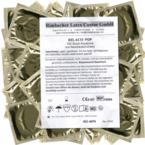 Rilaco Bulk-Pack: Pop (Nature), 100 lubricated condoms