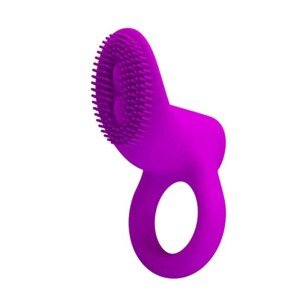 Vibračný návlek na penis s hlavicou na stimuláciu klitorisu Pretty Love Cobra Purple