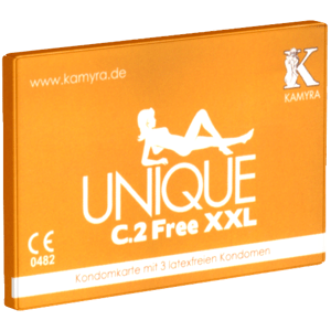 Kamyra Single: Unique C.2 Free XXL, 3 latex free condoms