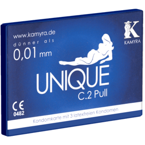 Kamyra Single: Unique C.2 Pull, 3 latex free condoms