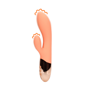 Ultra mäkký silikónový králikový vibrátor - Ceramic Peach