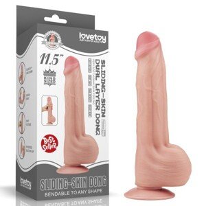 29,2 cm Kráľovské Veľkosť kĺzajúci koža Dvojvrstvový dildo
