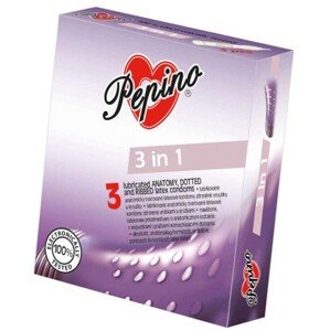 PEPINO 3 in 1 anatomicky tvarované s rôznymi dráždivými prvkami 3 ks