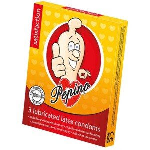 PEPINO Satisfaction štandardné kondómy vo vreckovom balení 3 ks