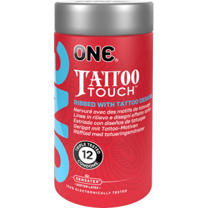 ONE Tattoo Touch, 12 condoms with tattoo-inspired rib design